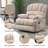 23" Seat Width And High Back Large Size Chenille Power Lift Recliner Chair With 8-Point Vibration Massage And Lumbar Heating-146304966