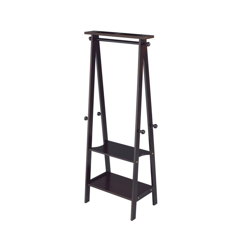 Portemanteau 59 po en bois espresso foncé, Espresso