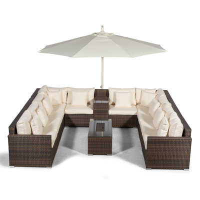 Yancey 5 Seater Rattan Corner Sofa Set