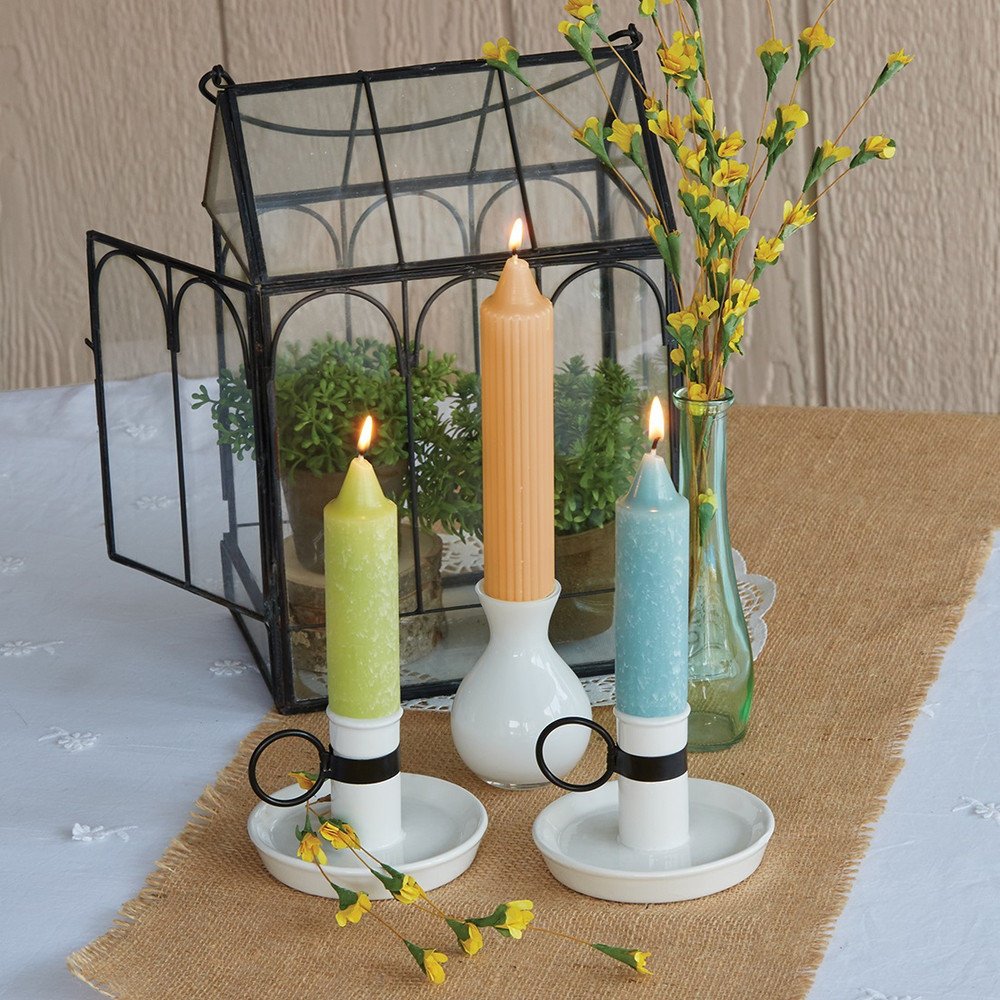 Unscented Taper Candle, Willow