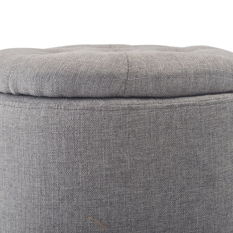 Repose-pieds avec rangement Bennett ClickDecor, Gris