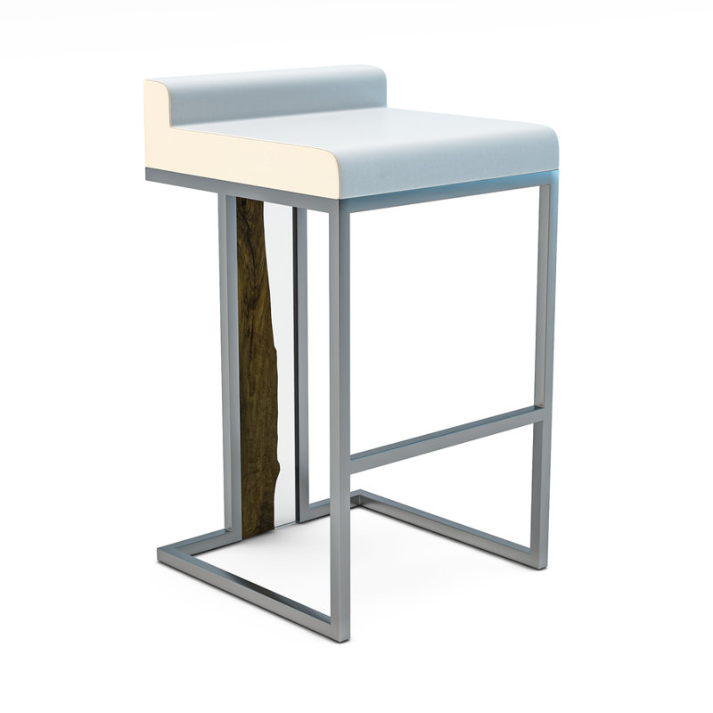 Verona Upholstered Stool with Metal Frame