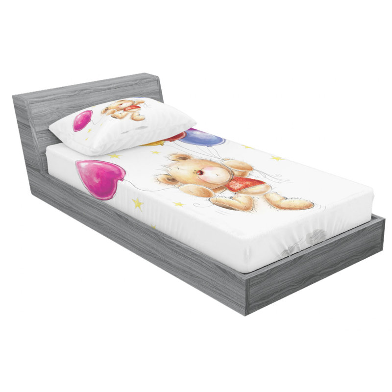 Microfiber Sheet Set, Twin Sheet Set with Fitted Sheet