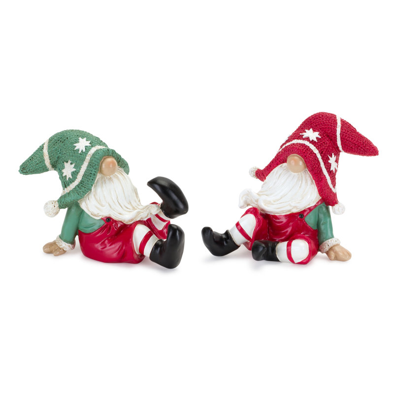 Ensemble de gnome en résine 2 pièces
