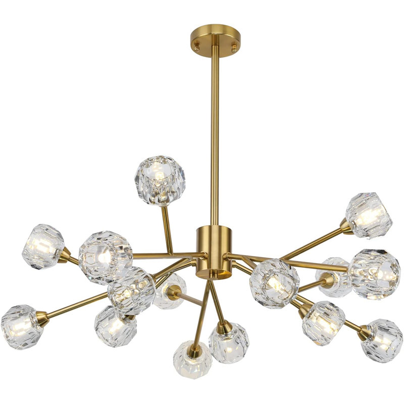 Harliee 15 - Light Sputnik Modern Linear Chandelier