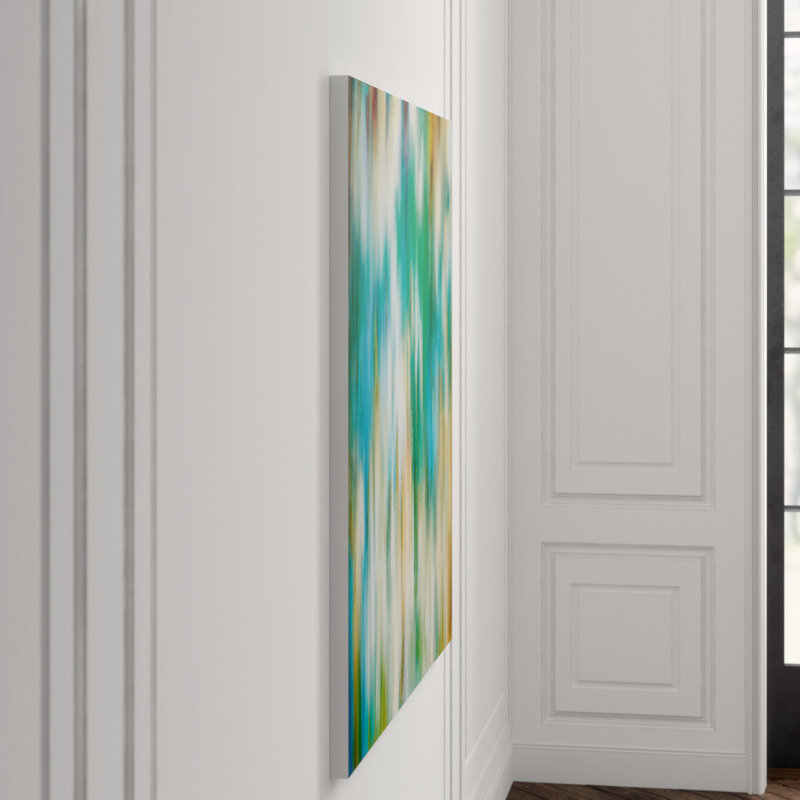 Aqua Prism Print by Rikki Drotar, Image Brush Gel, 30" H x 30" W