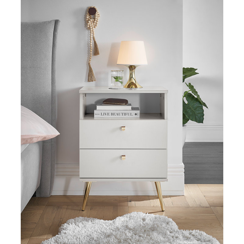 PICUDO Bedside table, white