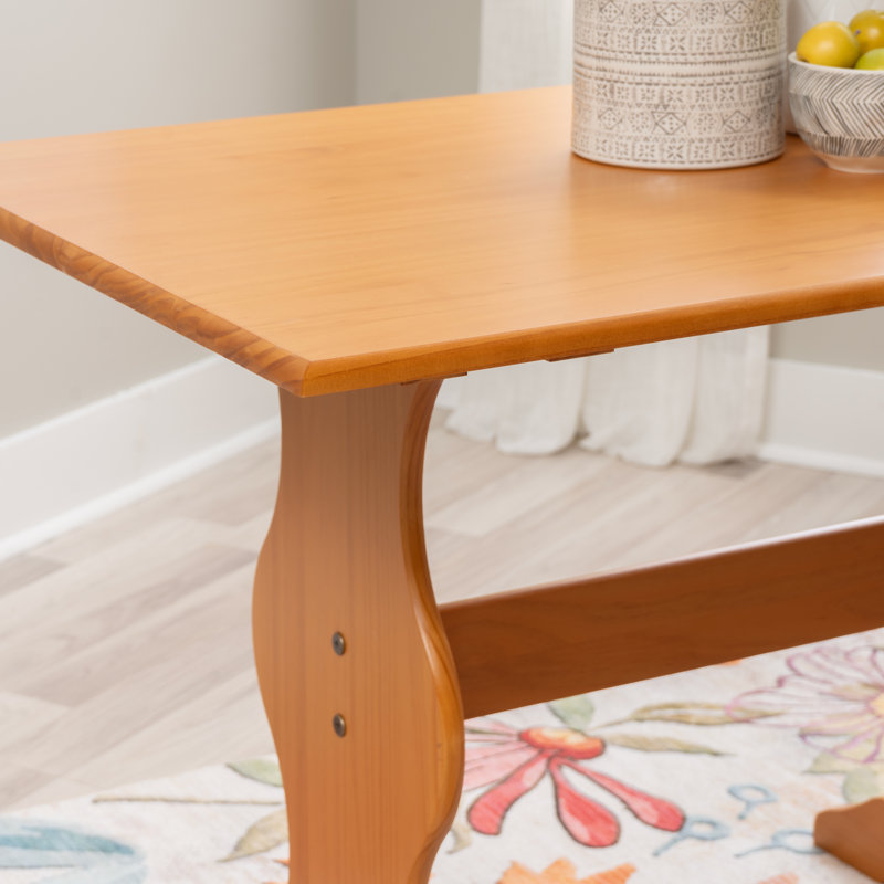 Jiles Pine Solid Wood Dining Table, Natural