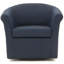 Fauteuil demi-tonneau pivotant en polyester 30,5 po Anstett-267701716