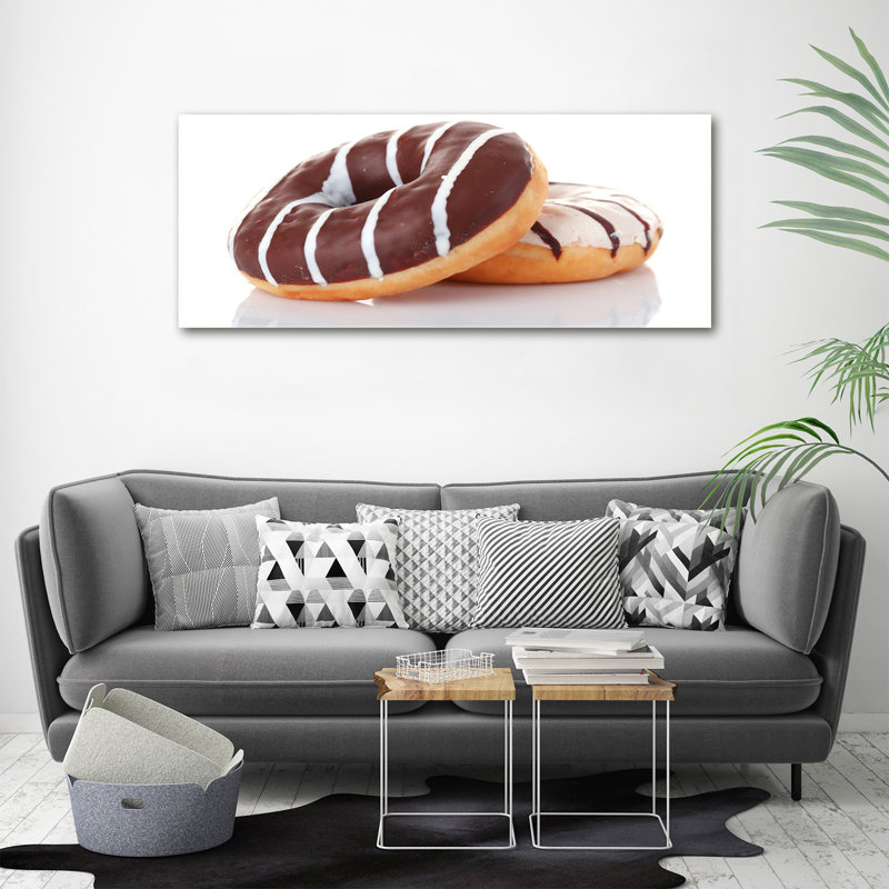 Donuts With Chocolate - Wrapped Canvas Print