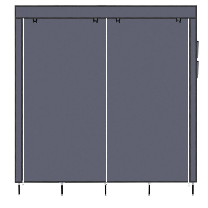 168.3cm Portable Wardrobe, Grey