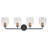4-Light Bath Vanity Fixture with Clear Glass