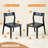 Morven Dining Chair Set of 2, A Solid Wood Windsor Kitchen Chair with Angular Back & curved Design, Reinforced Hardwood Frame, Ebony Black Finish.-664416985