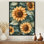 Duayne Green Garden Abstract Sunflowers Collage II - tournesols, art mural
