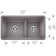Precis SILGRANIT 33" 60/40 Reversible Double Bowl Undermount Kitchen Sink with Low Divide