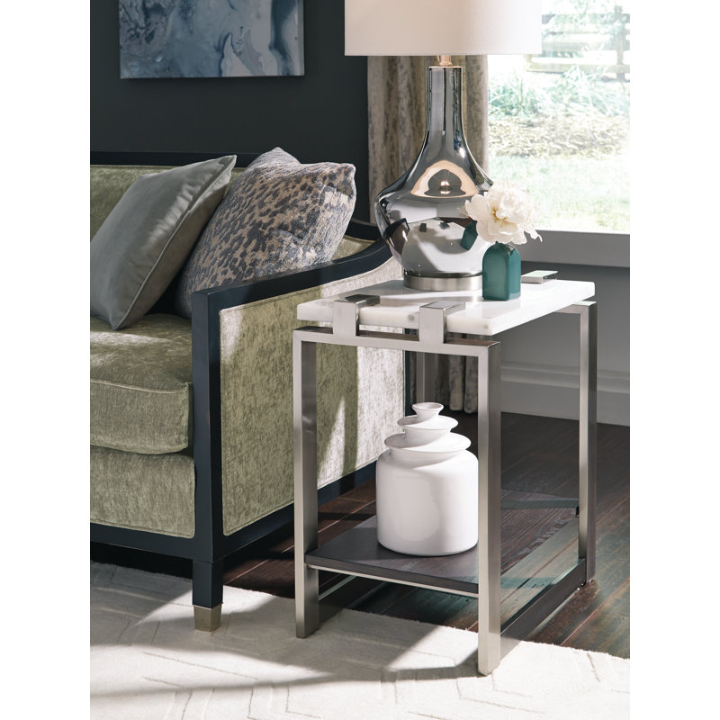 Anyila Marble Top End Table