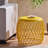 Appealing Matte Yellow Iron Side Table, Decoration Present, 19.35"x19.35"x17.37", 20 Lbs Load Capacity Max Eye-catching Pattern Accentuated, Increase-1126625468