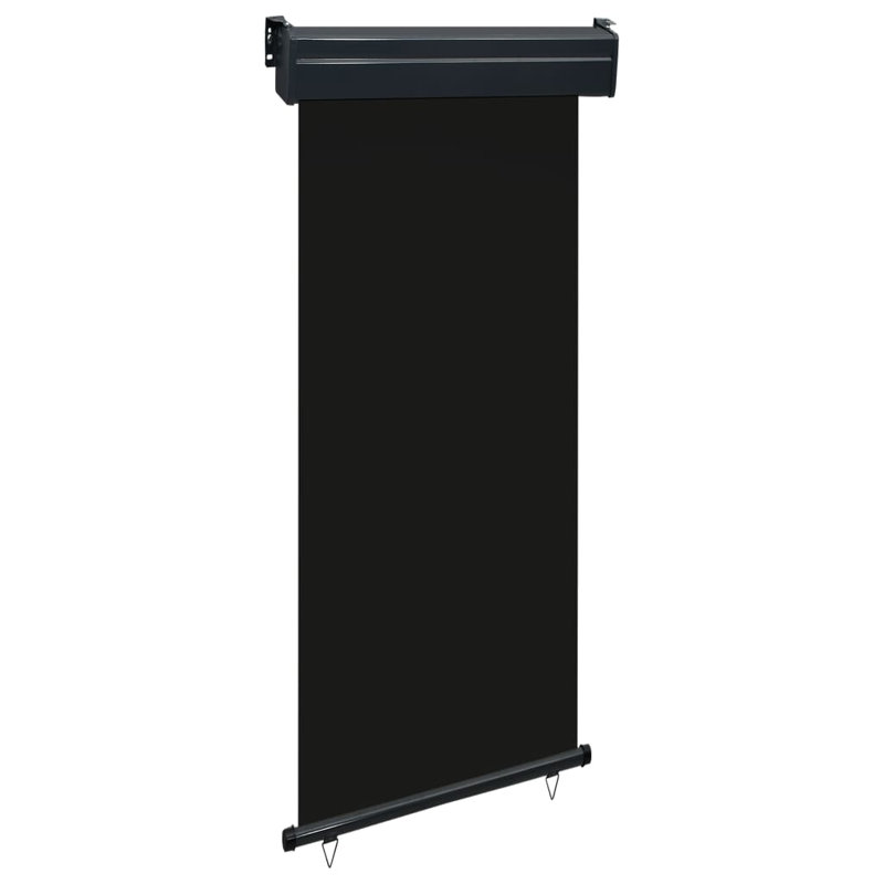Ergin Balcony Side Awning, 250cm H x 85cm W, Black