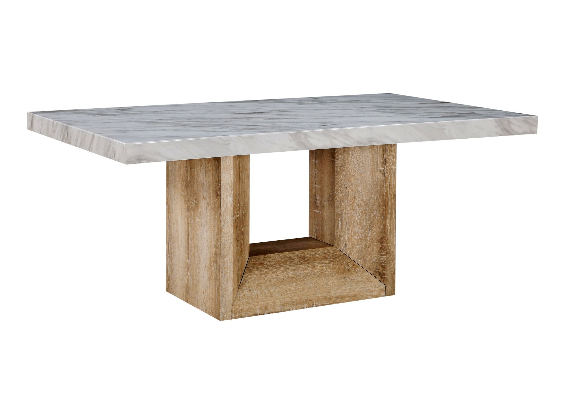 Brayden Studio® Rectangular Dining Table With Faux Marble Tabletop ...