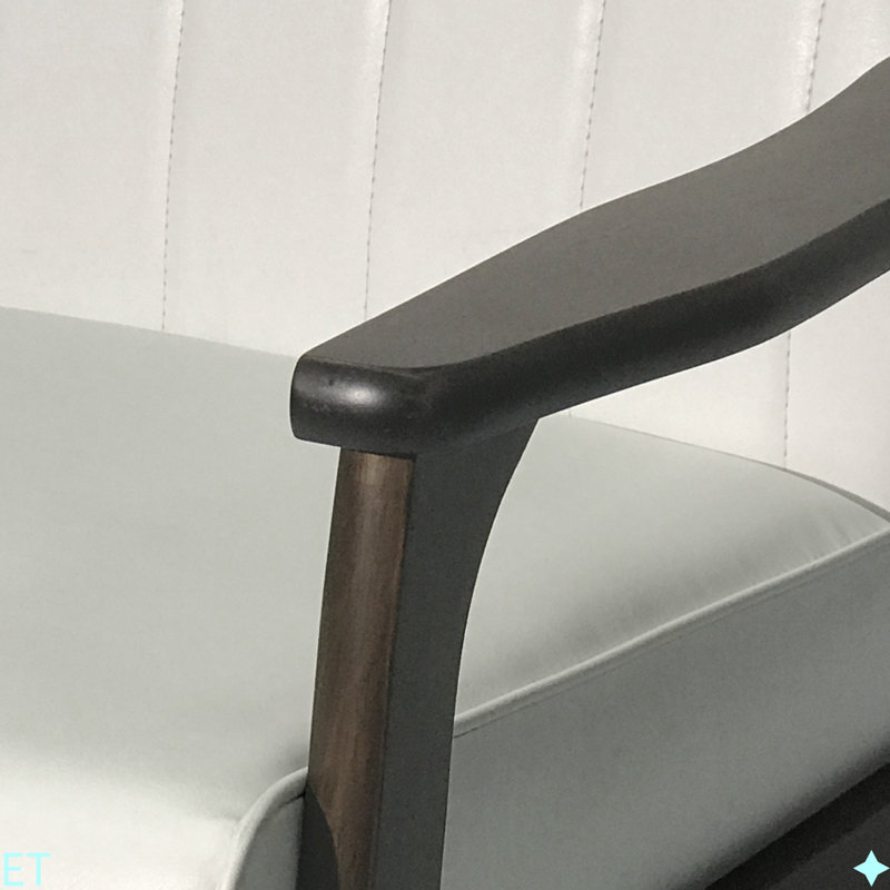 Chaise d'appoint rembourrée Mid-Century, Blanc
