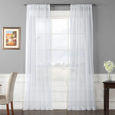 Solid Sheer Curtain Pair (2 Panels)