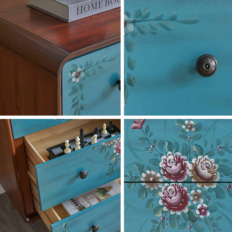 Commode décorative peinte de style américain