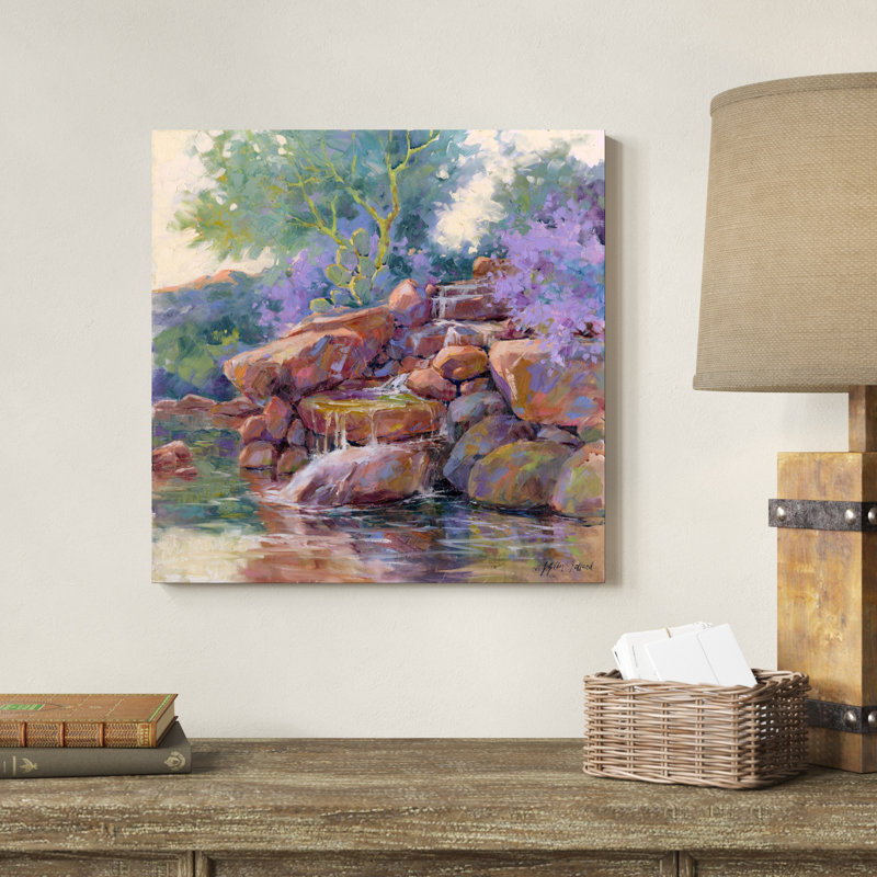 " Desert Stream " Painting Print, 20" H x 20" W x 1.25" D