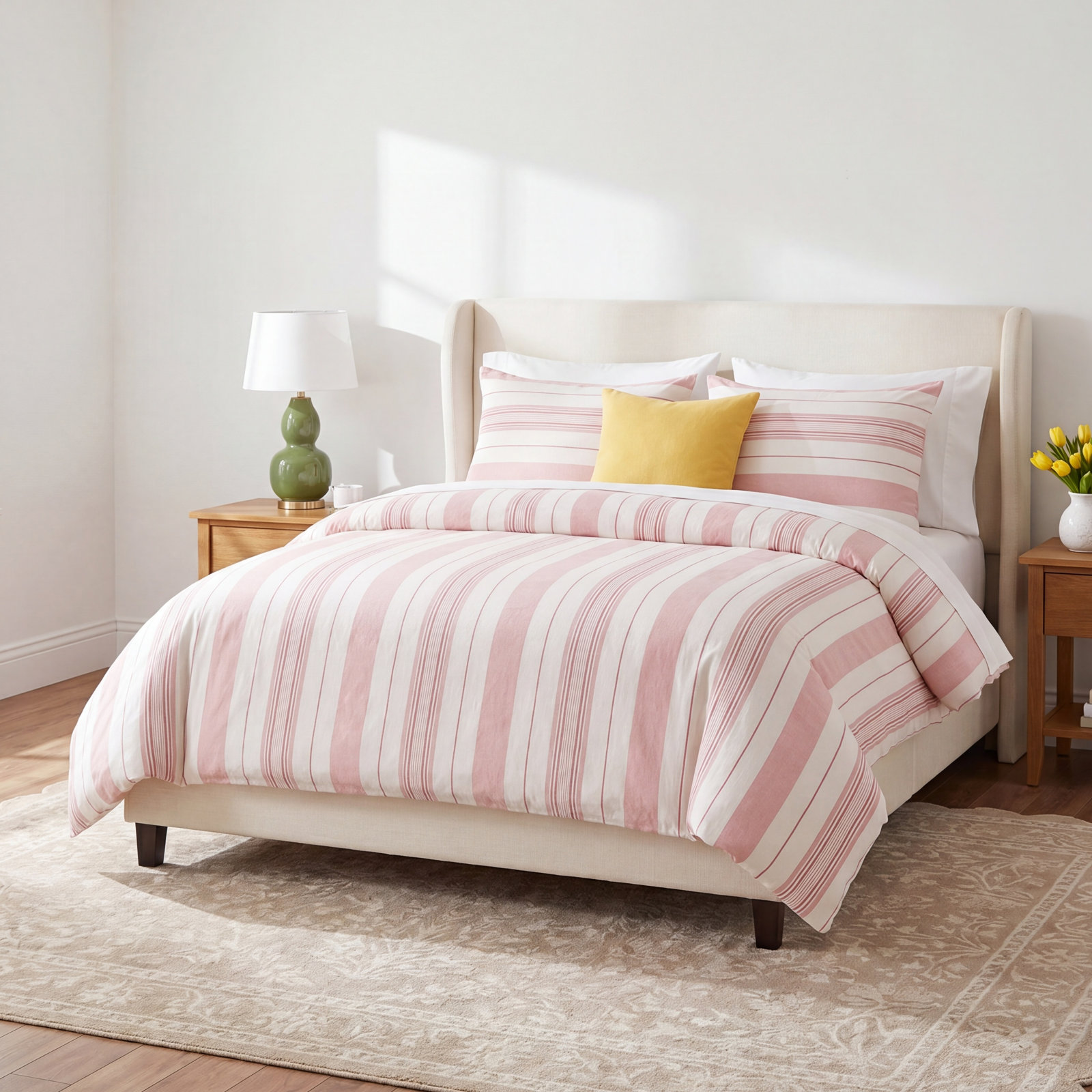 Cotton Duvet Cover & Insert Set, King Comforter Cover + 2 Shams