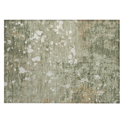Machine Washable Indoor/Outdoor Chantille ACN2679 Abstract Rug