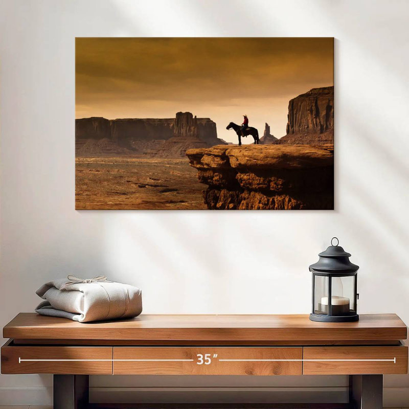 Cowboy d'Alvord Monument Valley, H 16 po x l 24 po