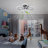 Bulmer Modern Flush Mount Ceiling Fan with Dimmable LED Light Kit,RC,Reversible Blades,6 Speeds - 4 Rings
