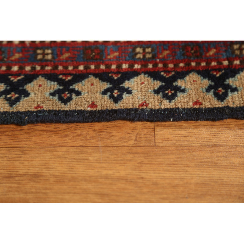 One-of-a-Kind 11'0" X 17'2" 1900s Wool Area Rug in Red