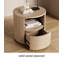Table de chevet en cuir de style contemporain avec tiroir pour chambre à coucher