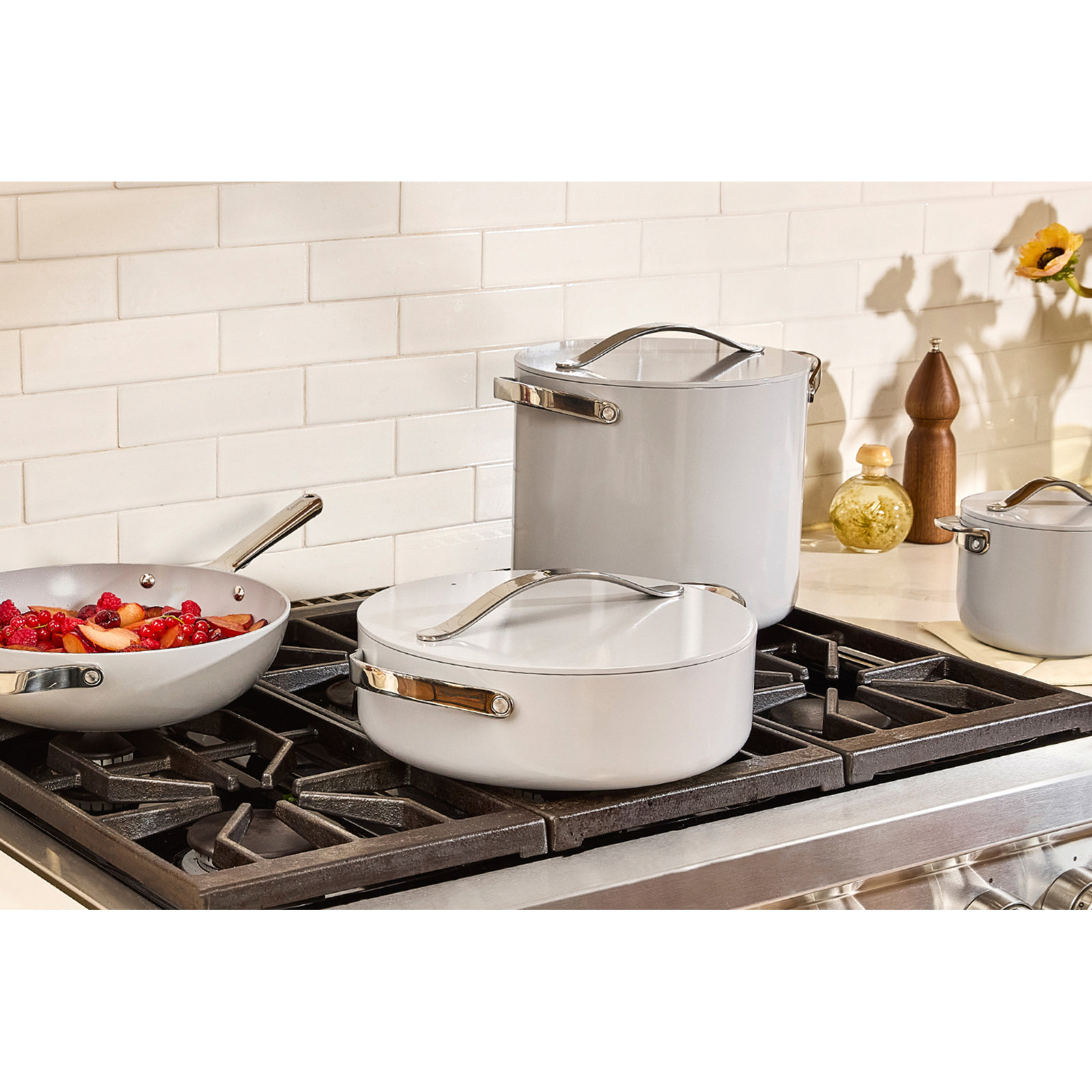 Caraway Nonstick Ceramic Cookware+ Set, Gray