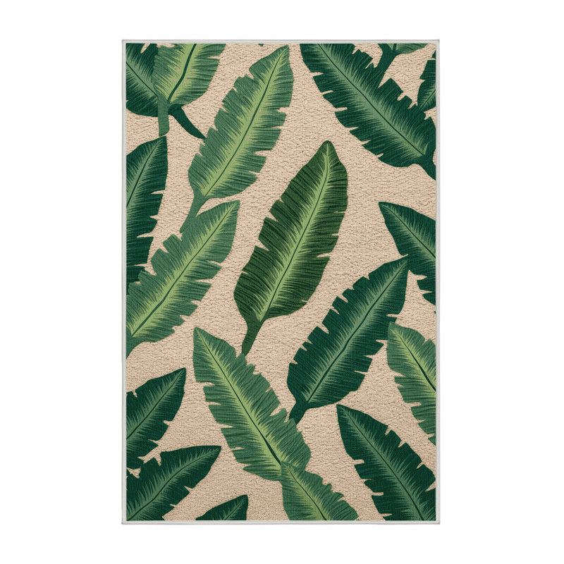  Tapis hawaïen lavable Taro Plants, Tapis de couloir 2 pi x 5 pi