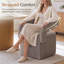 Chaise rembourrée en tonneau avec roulettes cachées-133458018