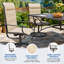 8 chaises de patio pivotantes pour l'extérieur 8 pièces, chaises de patio à cadre en métal rotatif à 360 ° avec tissu Teslin épaissi, chaises de terrasse pour l'extérieur avec accoudoirs pour terrasse et cour arrière-106699429