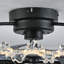 21 Inch Farmhouse Compass Caged Flush Mount Ceiling Fan with Light, Matte Black Round Metal Frame, Wavy Crystal Acrylic Trim, 6 Speed, Remote & App Dual Control for Bedroom Kitchen