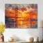 Impression d'art mural jaune et rouge Golden Gate Summer Sunset Glow III - Ponts-796027512-796027504