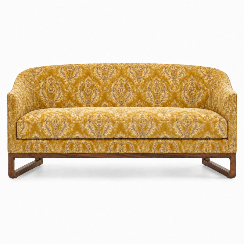 Damask Velvet | Beatrice Fabric, Gold