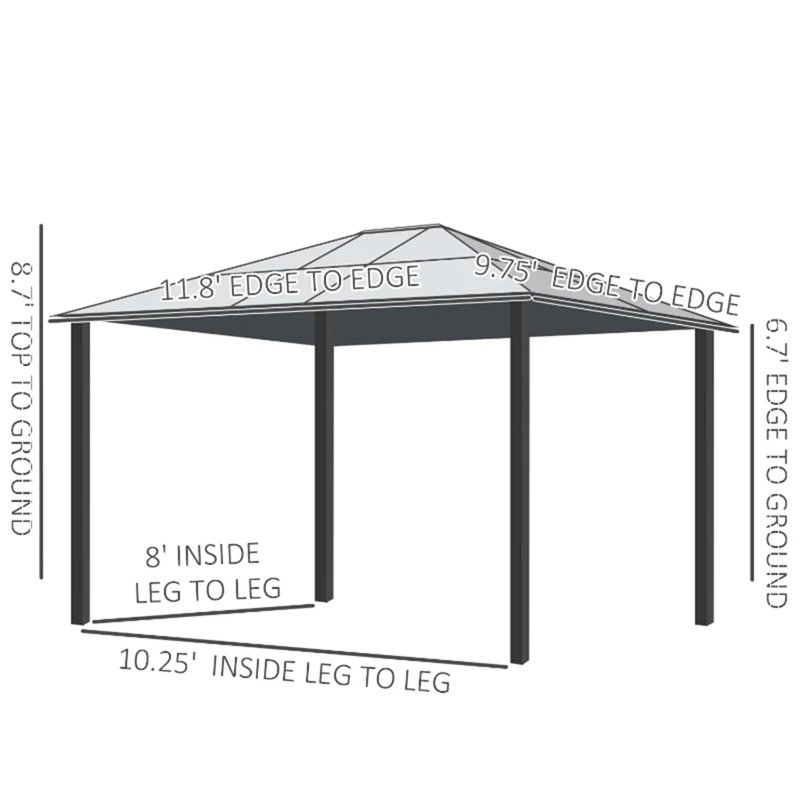 Outdoor Gazebo,Hardtop Gazebo Canopy