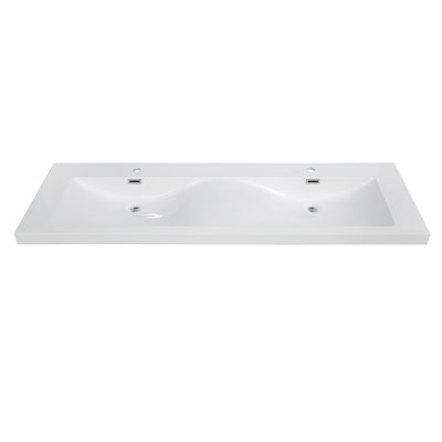 63" Solid Surface Resin Streamline Vanity Top