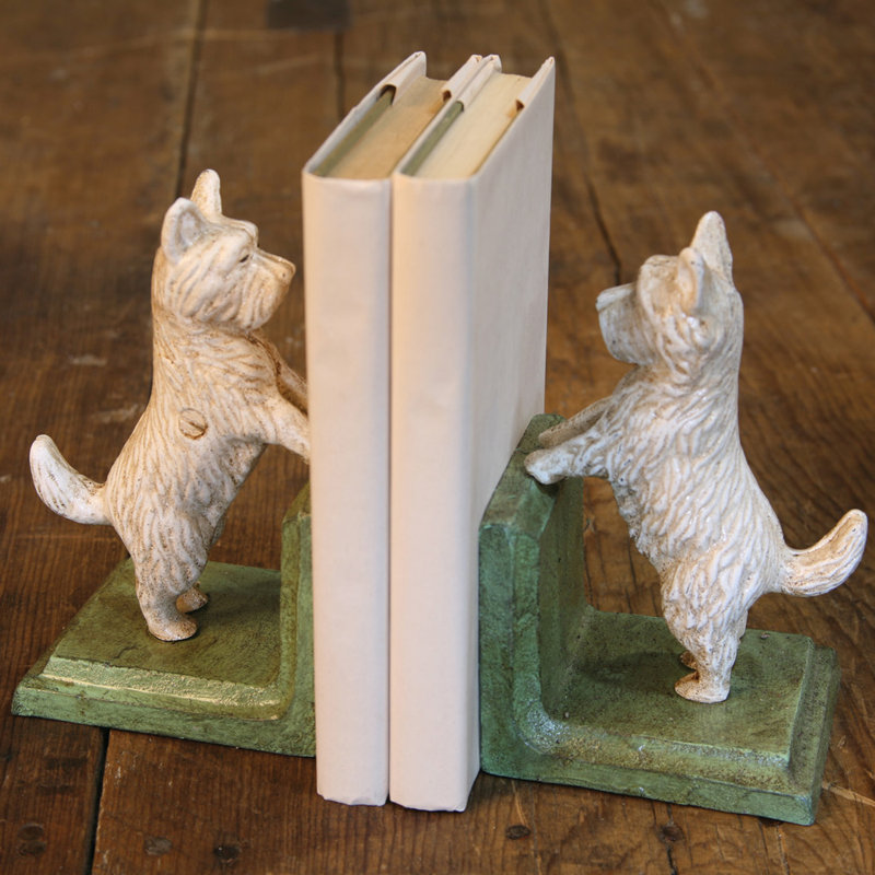 Serre-livres westie debout