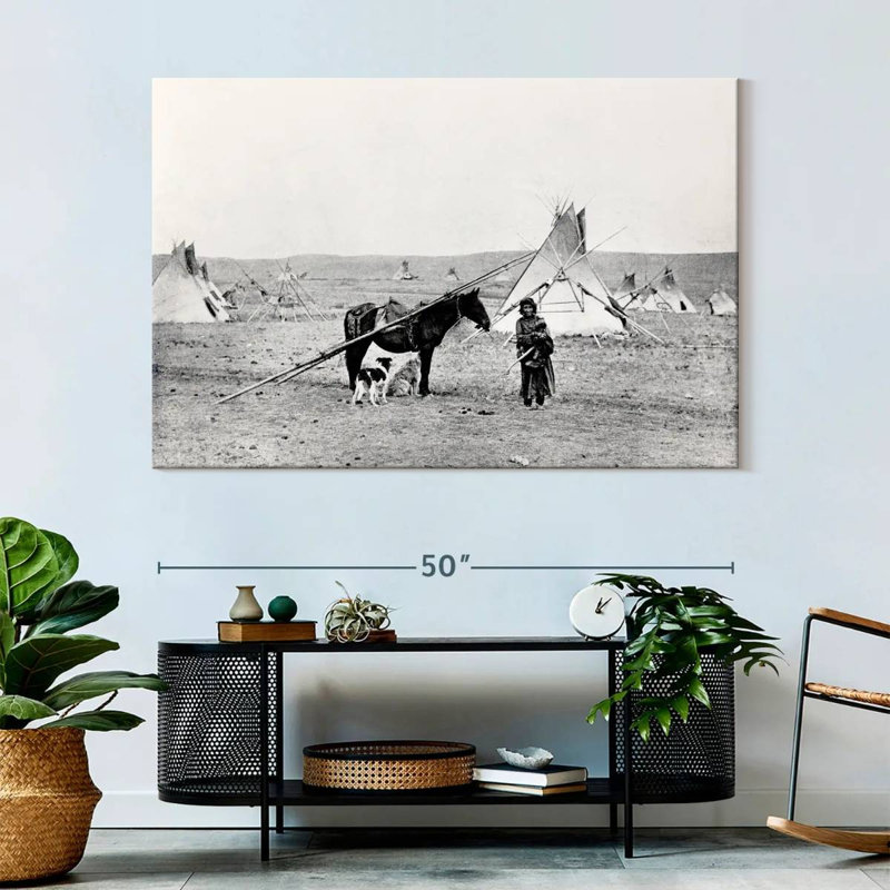 Lelar Comanche Indian, 34" H x 51" W
