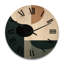 Horloge murale Mid-Century géométrique rétro brun et bleu III-1902340616