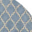Tapis bleu / crème en laine touffeté à la main Carolene-1020675228