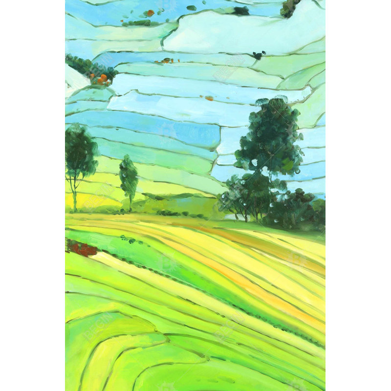 Rice fields of vietnam Bath Mat with Non-Slip Backing - Quick Dry Memory Foam Bathroom Rug - Absorbent - Modern Plush Spa-Style - Machine Washable