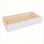 Lit double superposé double au-dessus de simple avec tiroirs - Structure en bois de pin, blanc, sans sommier, peu encombrant pour les chambres familiales-2037748380