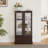 Lighted Glass Curio Cabinet With Adjustable Shelves - Elegant 2-Door Display Cabinet & Built-In Drawer, Includes Bulb-474987368