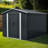 8ft x 10ft Outdoor Metal Storage Shed with Metal Foundation & Sliding Doors – Weatherproof, Includes Padlock & Tools-113550001